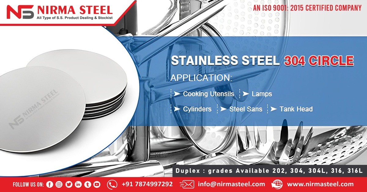 Supplier of Stainless Steel 304 Circle in West Bengal