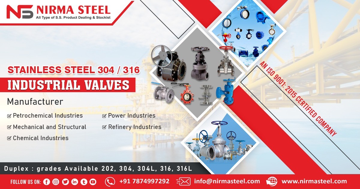 Supplier of SS 304 and 316 Industrial Valve In Karnataka