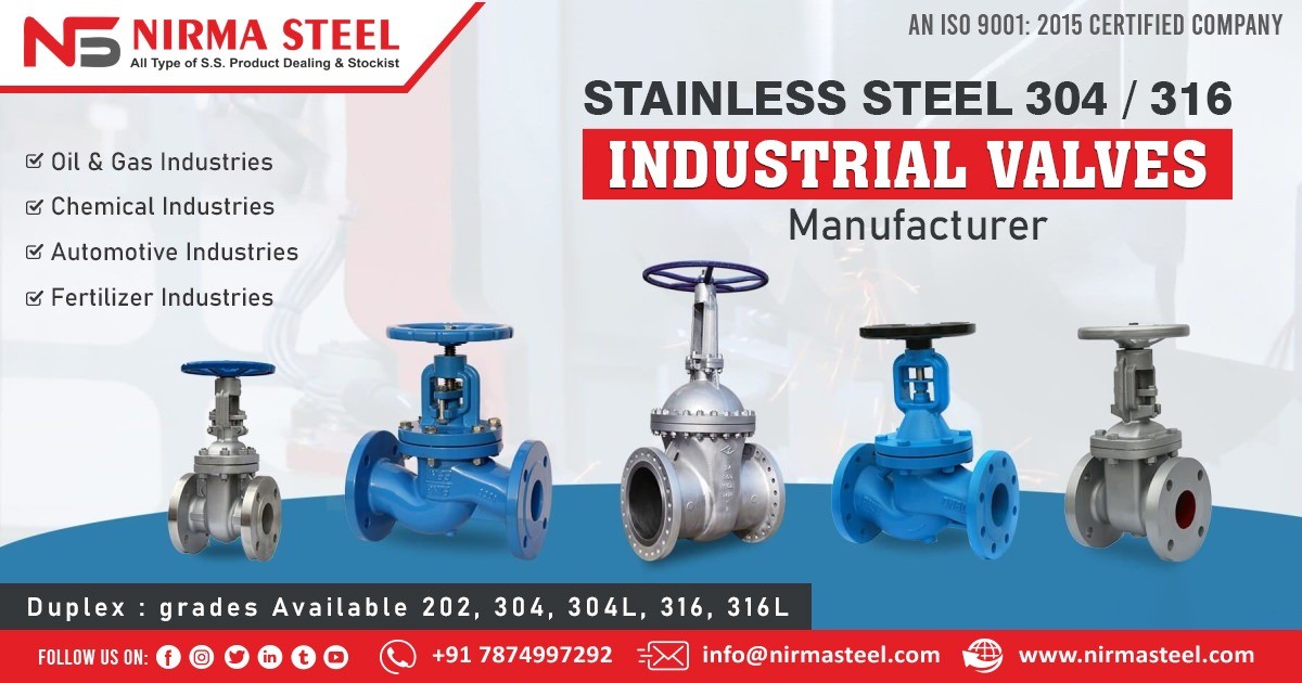 Supplier of SS 304 and 316 industrial Valve in Coimbatore