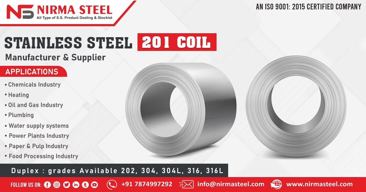 Supplier of Stainless Steel 201 Coils in Madhya Pradesh