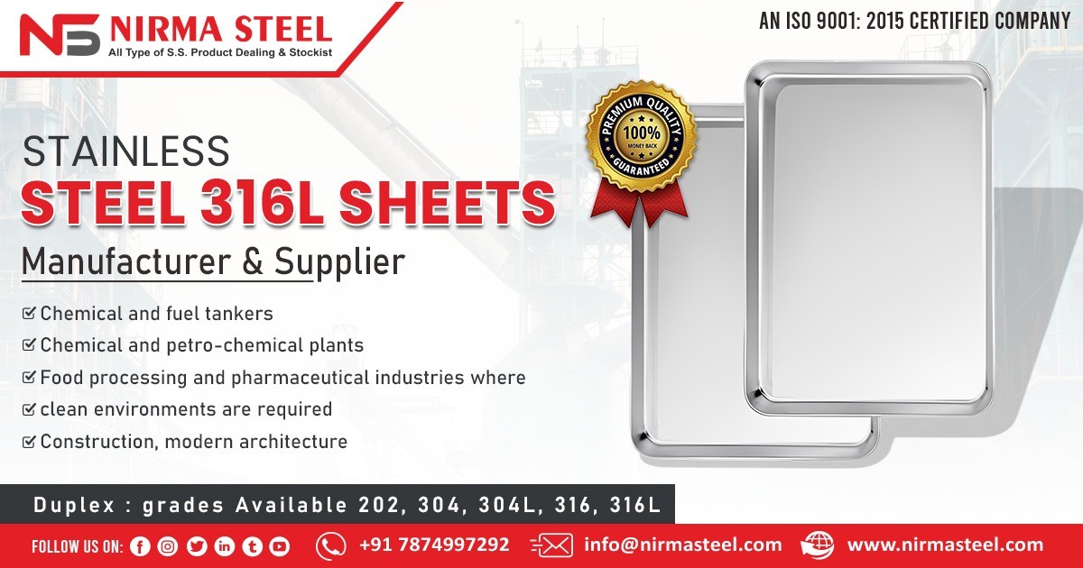 Supplier of Stainless Steel 316L Sheets in Pithampur