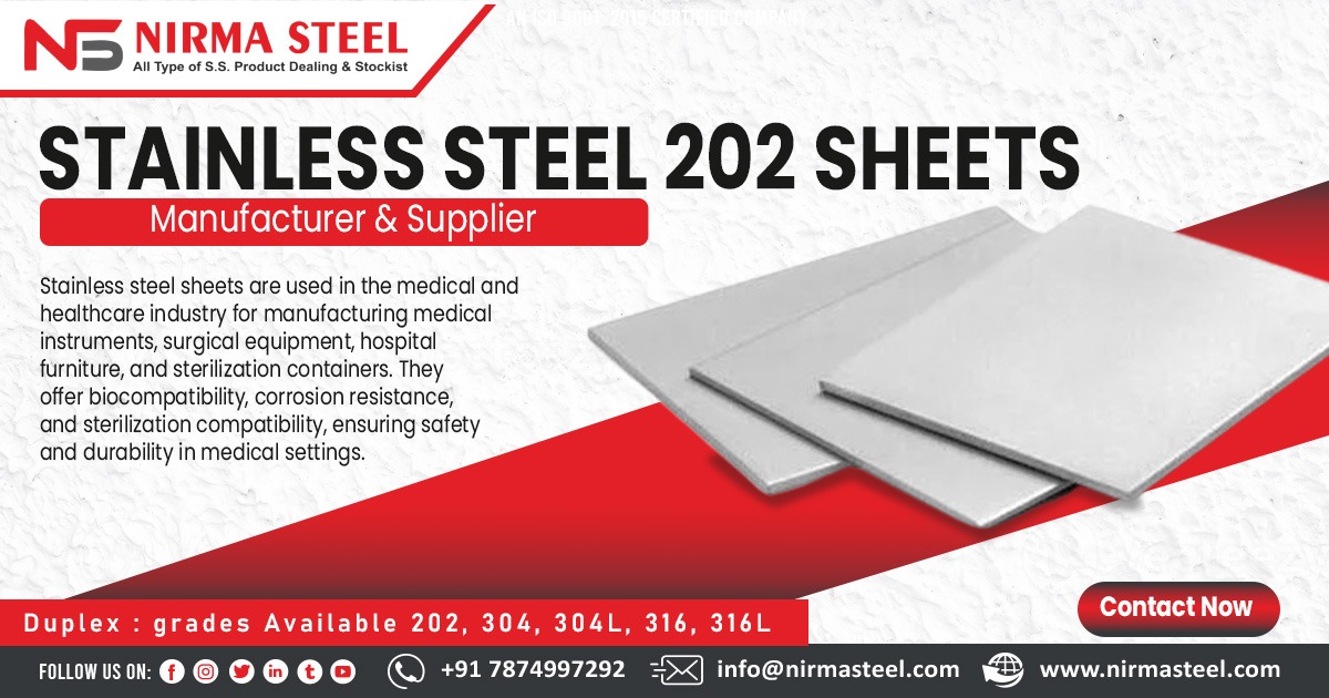 Stainless Steel 202 Sheet Supplier in Indore