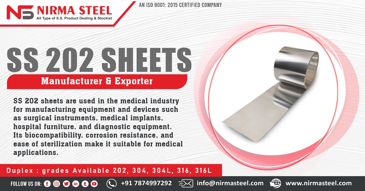 Stainless Steel 202 Sheet Supplier in Pune